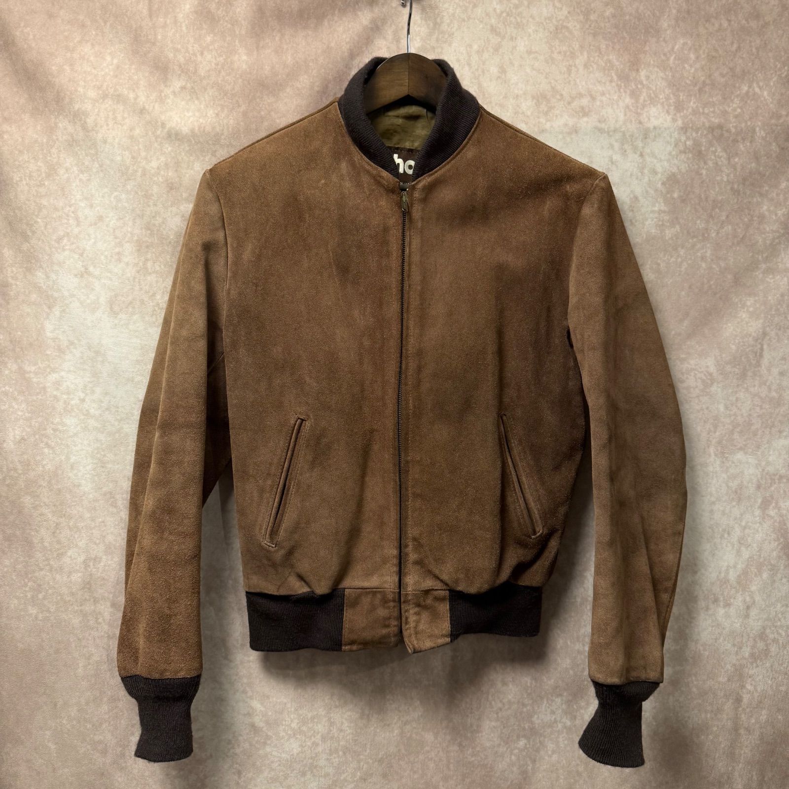 ✨希少 USA製 Schott スエード ボンバージャケット 36 M相当 茶 