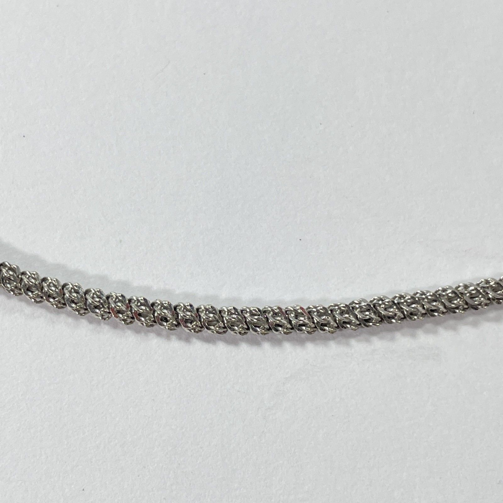 ☆ 750刻印 18金 ホワイトゴールド ブレスレット ITALY刻印 約19