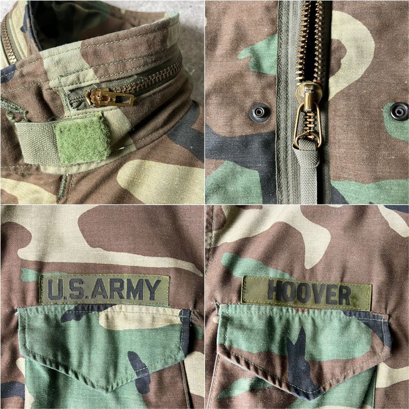 80s 84年製 US ARMY 米軍実物 ウッドランド カモ 迷彩 M-65 フィールド 