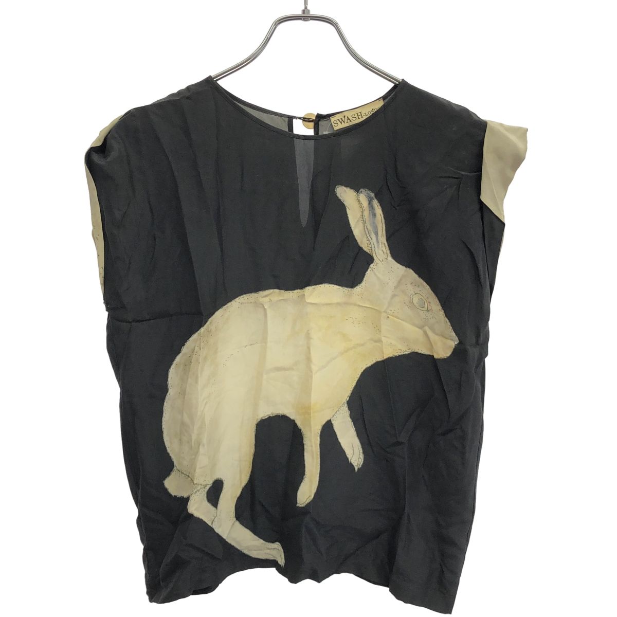 SWASH LONDON スウォッシュ ロンドン シルクノースリーブトップス 