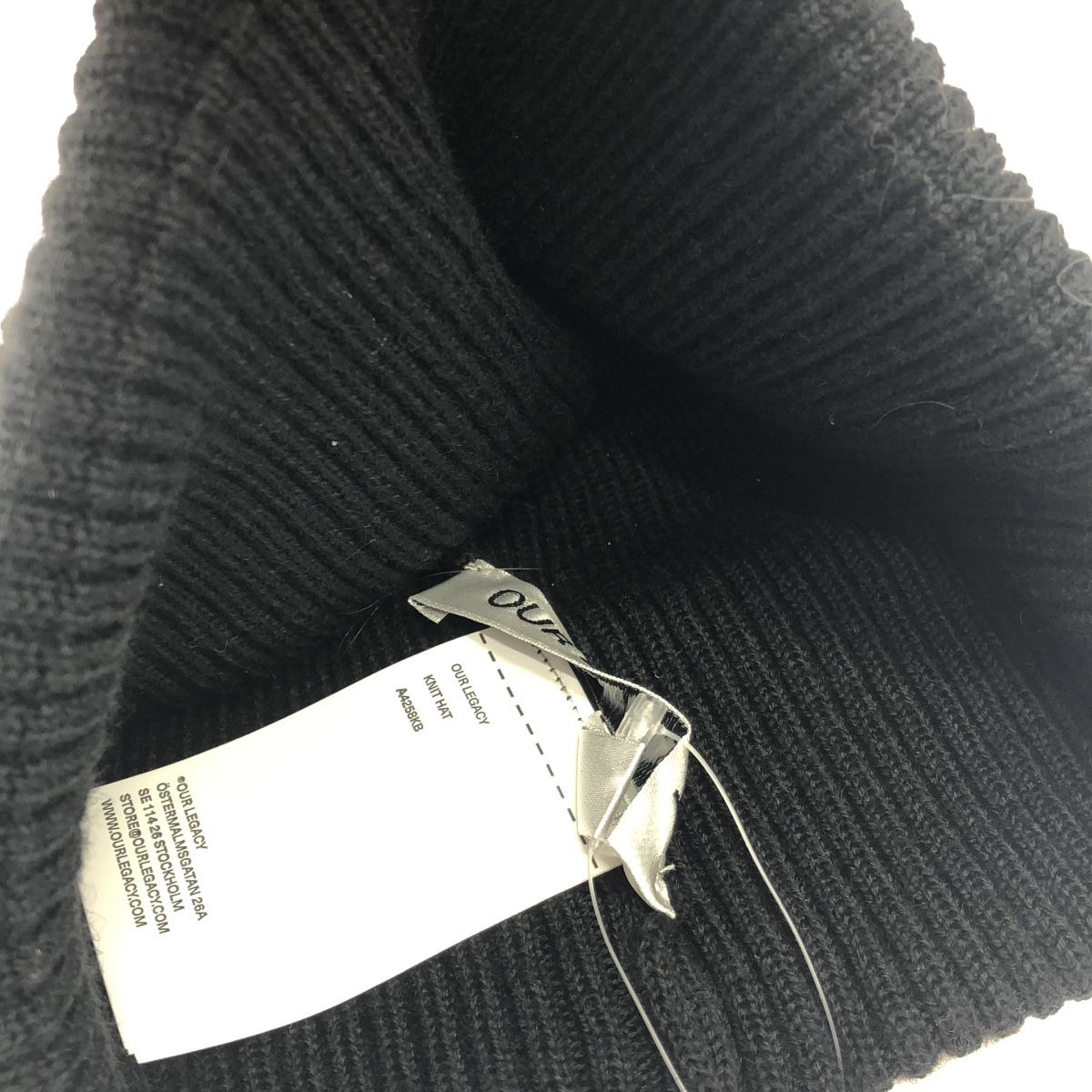 OUR LEGACY アワーレガシー KNIT HAT Black Rustic Merino ビーニーニットキャップ A4258KB ブラック O/S OUR LEGACY アワーレガシー KNIT HAT Black Rustic Merino ビーニー