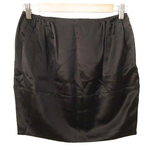 ドゥロワー Drawer サテン ミニ スカート 36 黒 ブラック □TC - メルカリ