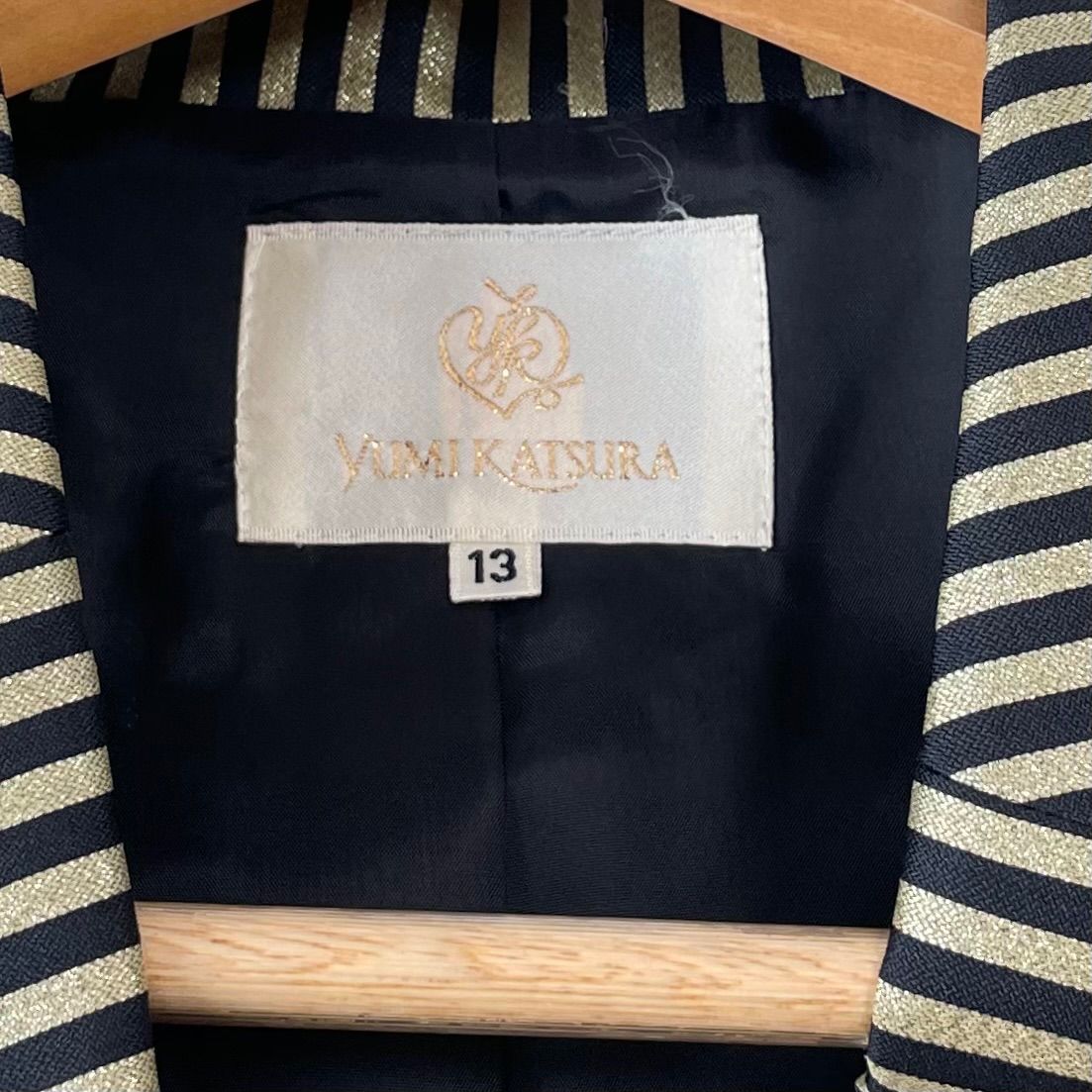 桂由美 YUMI KATSURA ユミカツラ 絹 シルク混 大きいサイズ 13号 XL 