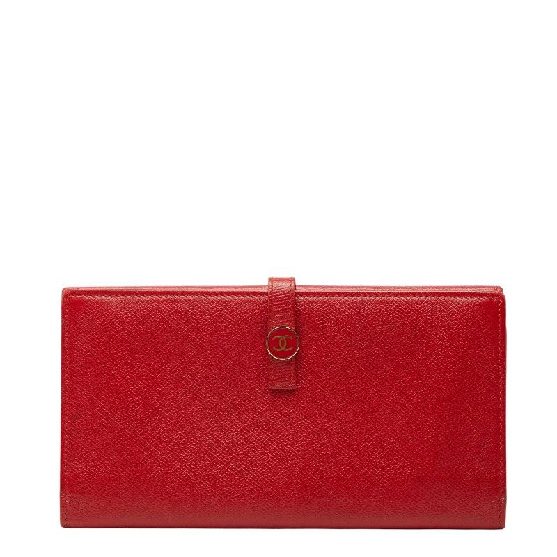 シャネル ココボタン ココマーク レッド レザー レディース CHANEL【1