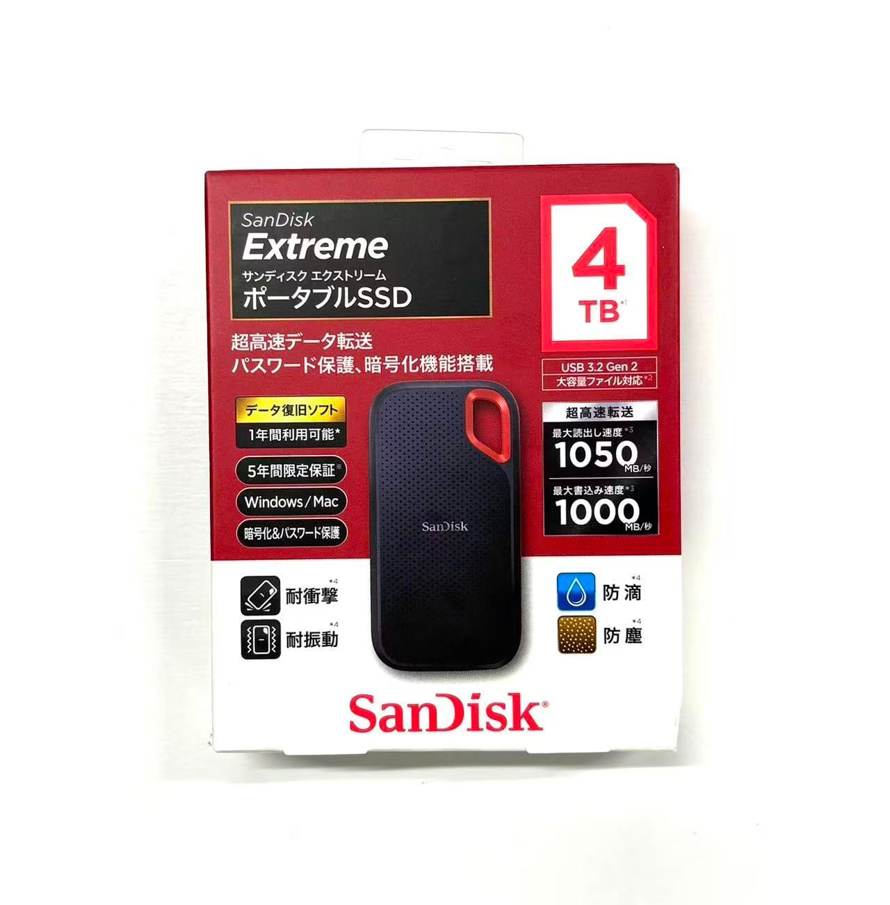 新品」SanDisk エクストリーム V2 SDSSDE61-4T00-J25 [ブラック 
