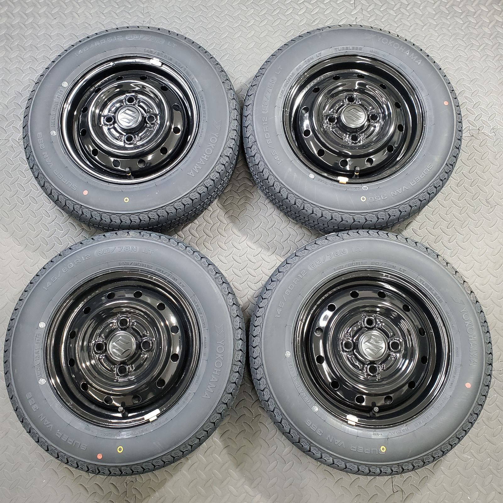 25年製 新品タイヤ 145/80R12 80/78N LT ヨコハマ スーパーバン356(夏