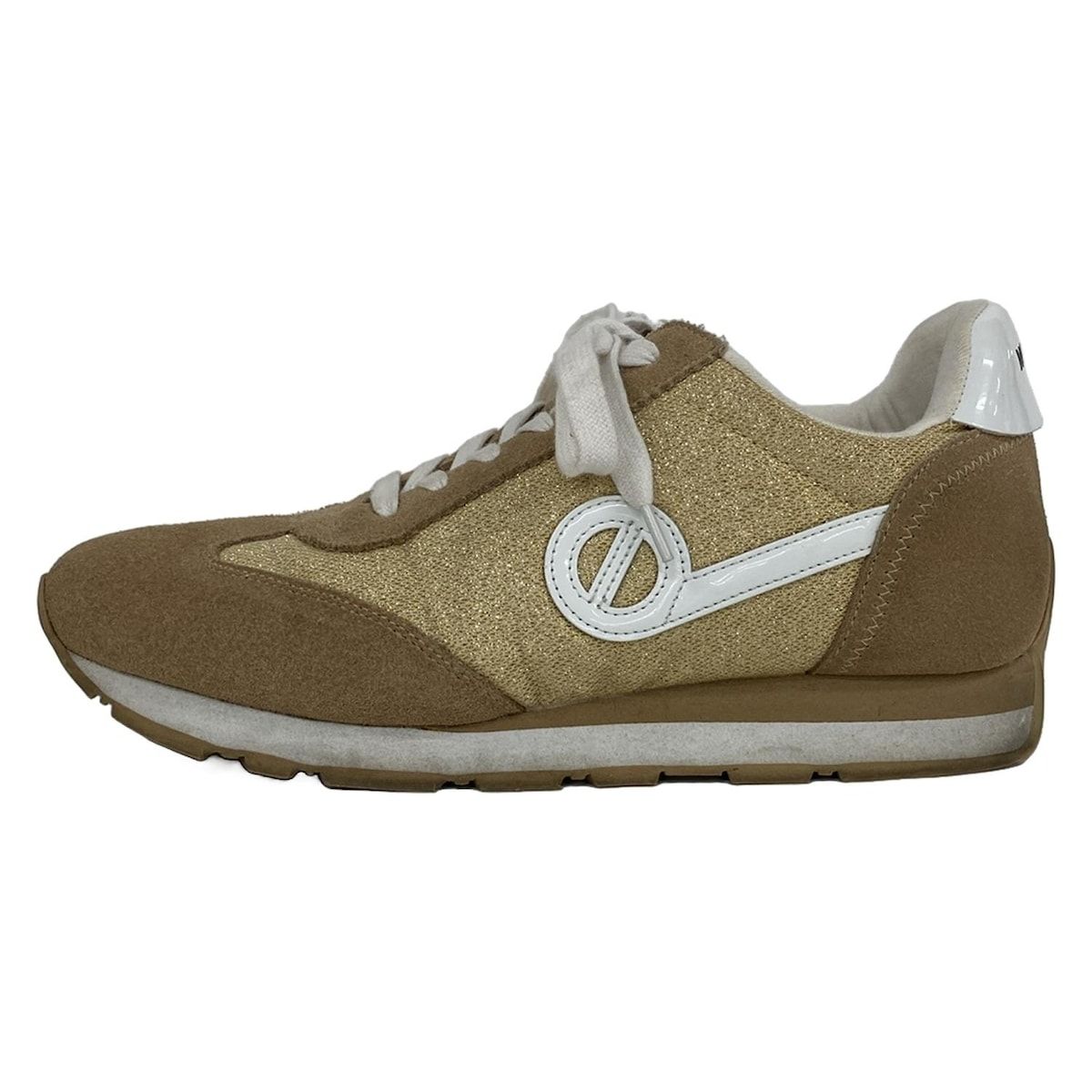 NONAME(ノーネーム) スニーカー 40 レディース - ベージュ×ゴールド×白