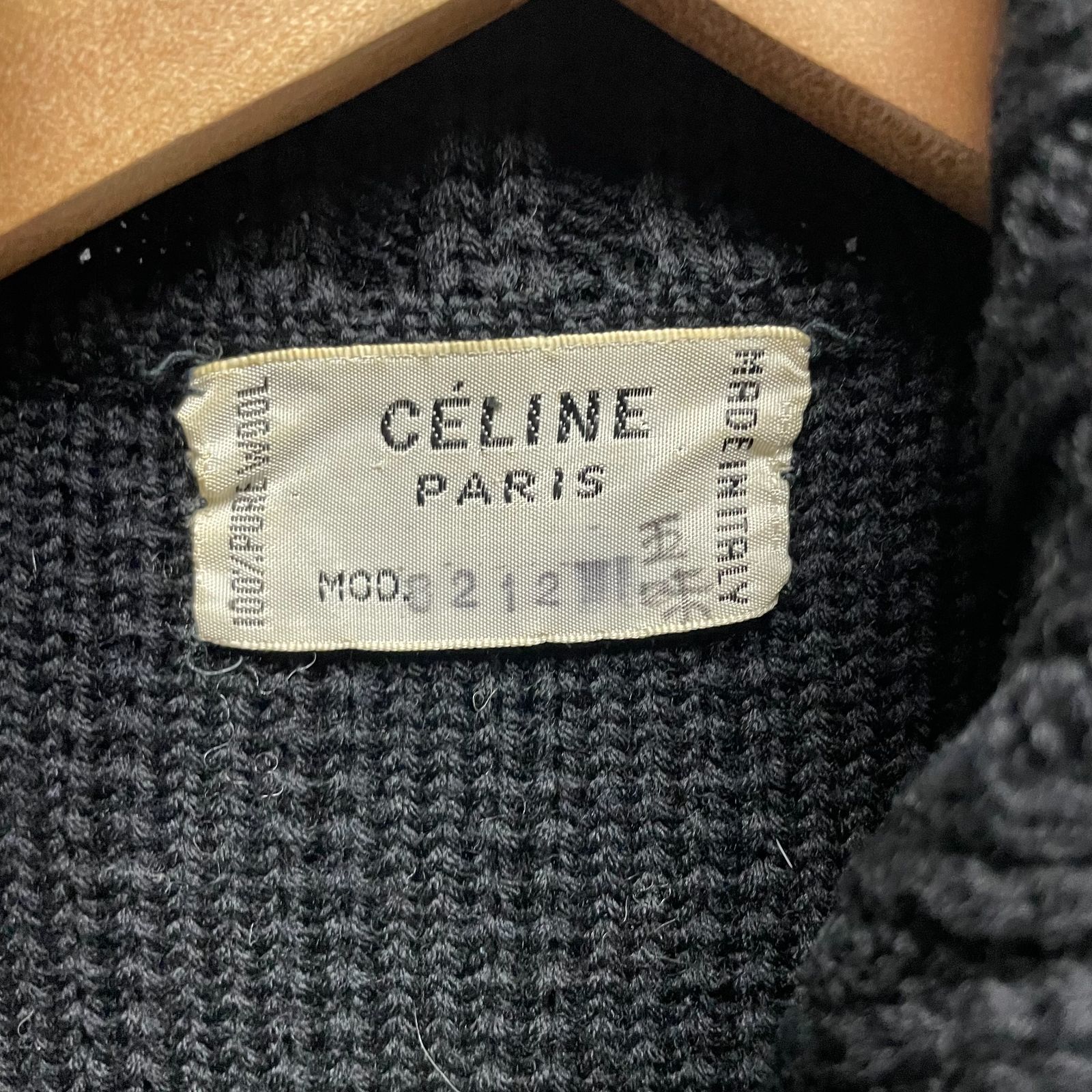 希少 CELINE セリーヌ セーター ニットジップアップブルゾン 