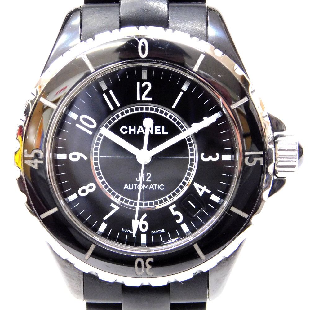Hn486561 腕時計 シャネル J12 H0684 メンズ ブラック ラバーブレスレット