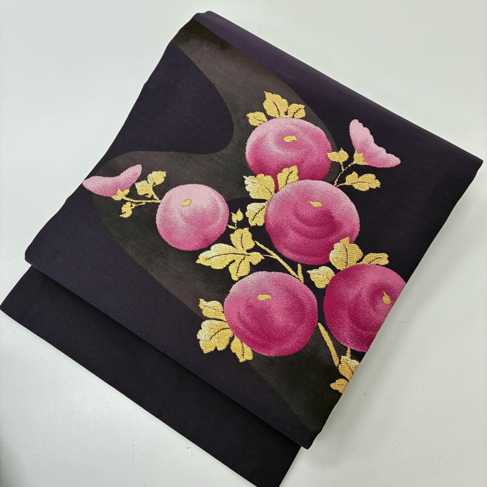 名古屋帯 花柄 可愛い織り出し 九寸 正絹 着物 MA-3805 - メルカリ