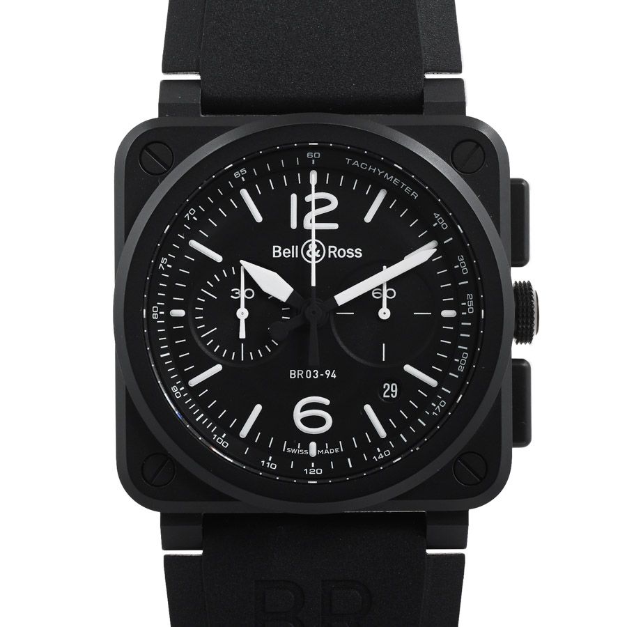 Bell Ross ベルアンドロス 腕時計 BR 03 94 CHRONO BLACK MATE BR03 94 BL CE