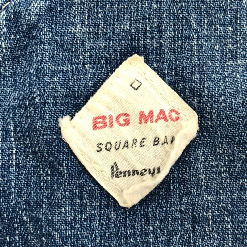 中古】60s BIG MAC SQUARE BAK PENNEY'Sタグ デニムオーバーオール