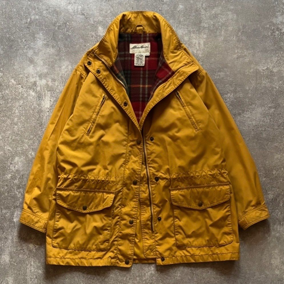 90年代 90s Eddie Bauer エディーバウアー 白タグ 裏地チェック 