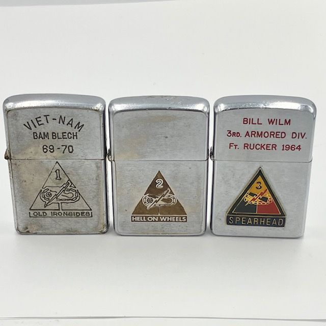 ZIPPO ベトナム 米陸軍 機甲師団（Armored Division）1・2・3 ｜ 3点