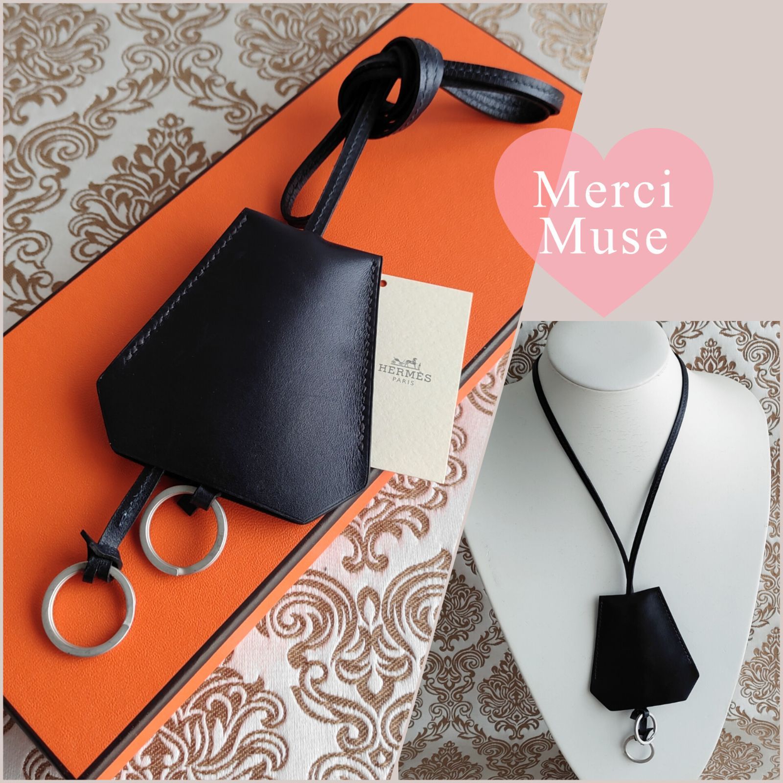 ❤お得なお品❤クロシェットチャームネックレス ブルーニュイxマット 