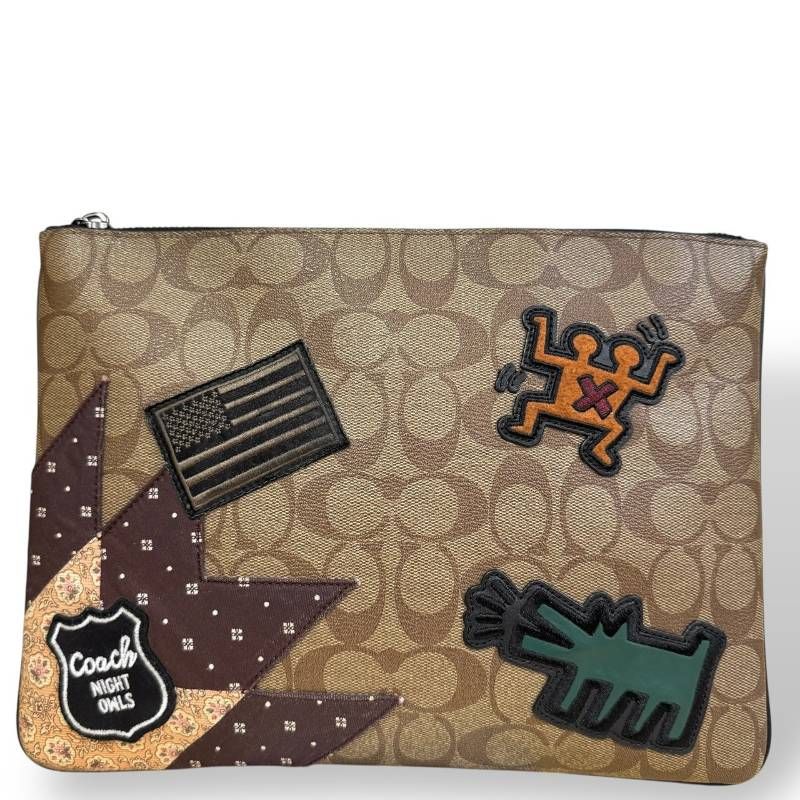 希少☆COACH コーチ☆ポーチ クラッチバッグ シグネチャー キース 