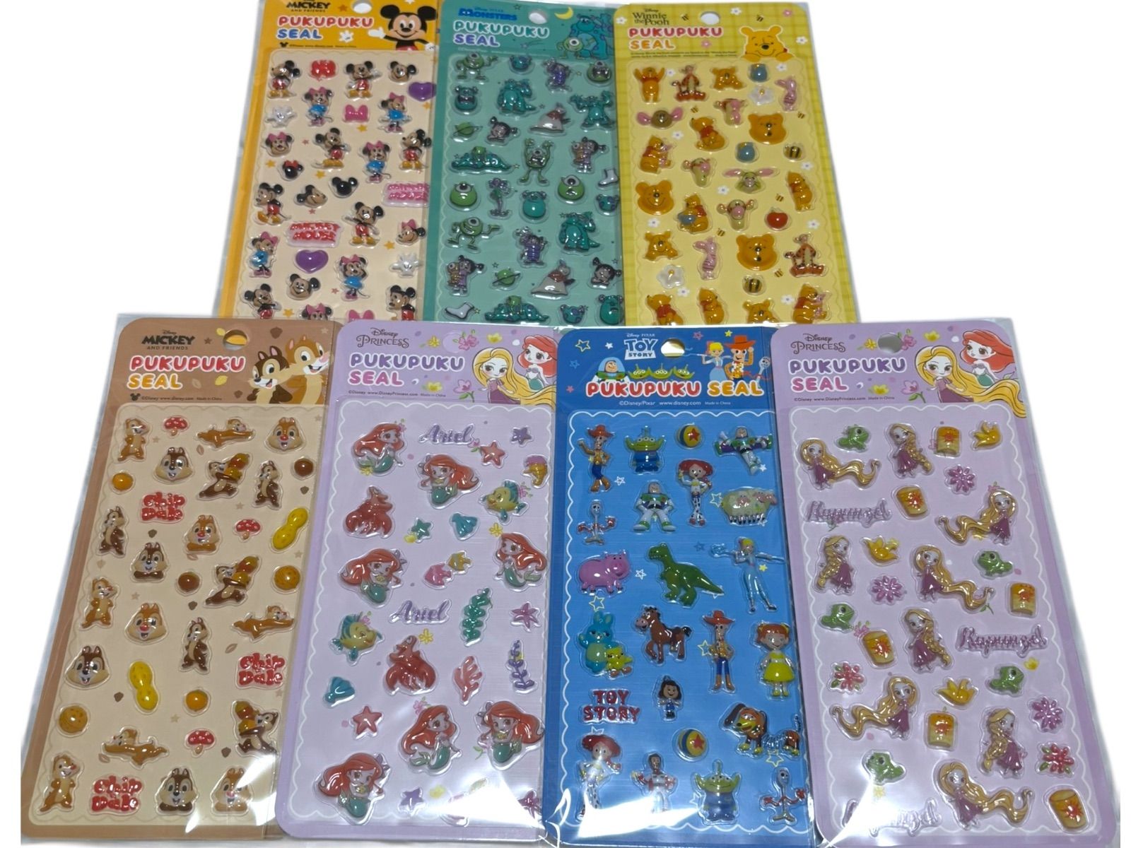 ディズニー Disney ぷくぷくシール PUKUPUKU SEAL 7種 - メルカリ