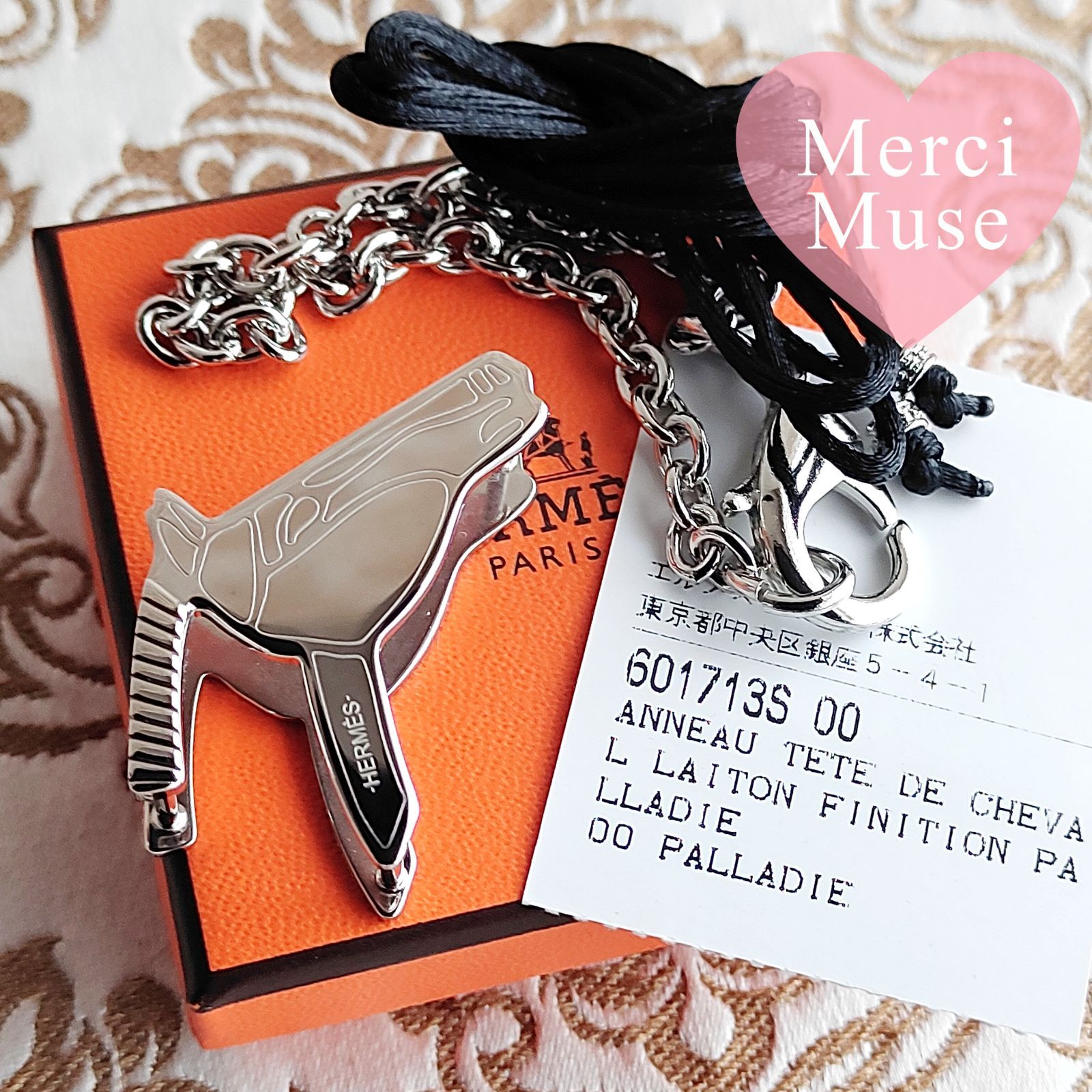 ❤未使用品❤スカーフリング テットドゥシュヴァル シルバー金具 エルメス ネックレスにも MerciMuse メルシーミューズ