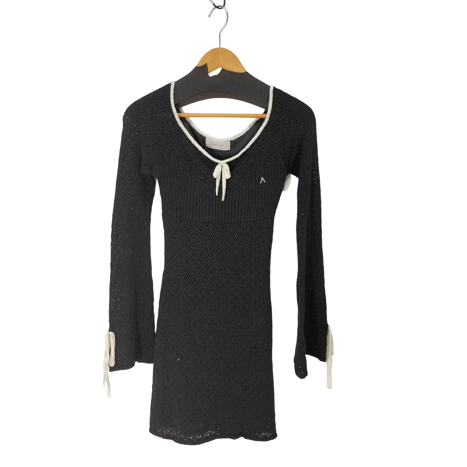 andmary Mary logo mini dress 黒 andmary Mary logo mini dress black 