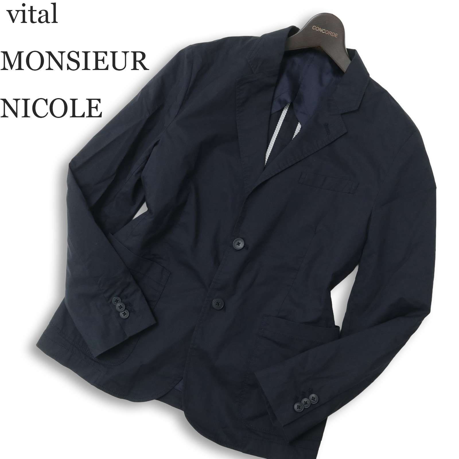 vital MONSIEUR NICOLE ムッシュ ニコル 通年☆ 背抜き 2B テーラード 