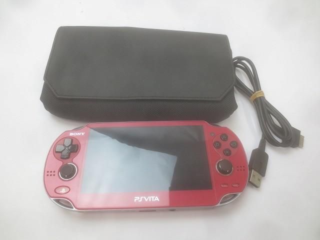 ゲーム PS Vita 本体 PCH 1000 コズミック レッド 動作品 充電器付き 品