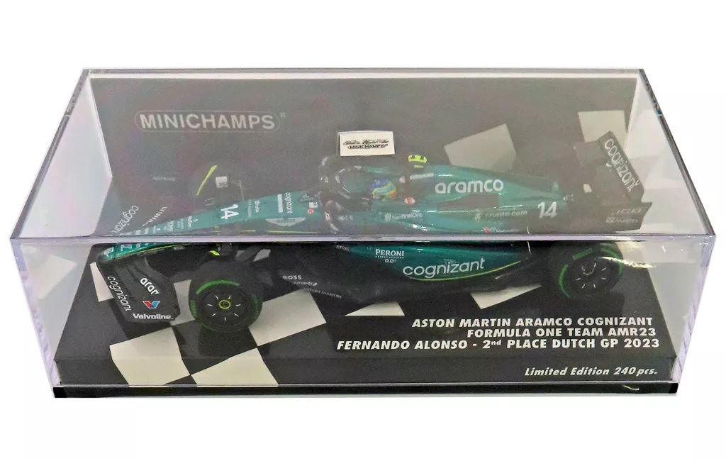 ミニカー 1|43 アストン マーティン アラムコ コグニザント フォーミュラ 1 チーム AMR 23 フェルナンド アロンソ オランダGP 2025 2位入賞