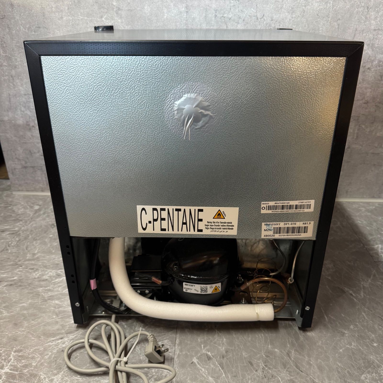 動作確認済 美品】MAXZEN 冷蔵庫 JR047HM01GR 2024年製 47L グレー