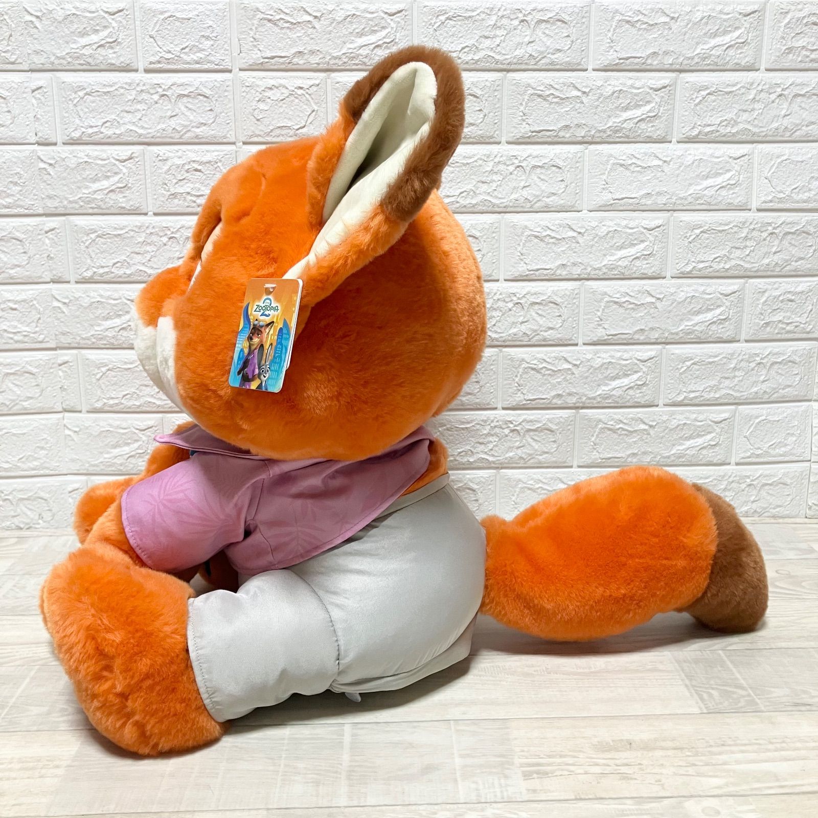 品 ♥ コストコ ズートピア2 ぬいぐるみ 50 cm ニック ワイルド キャラクター ブランケット付き