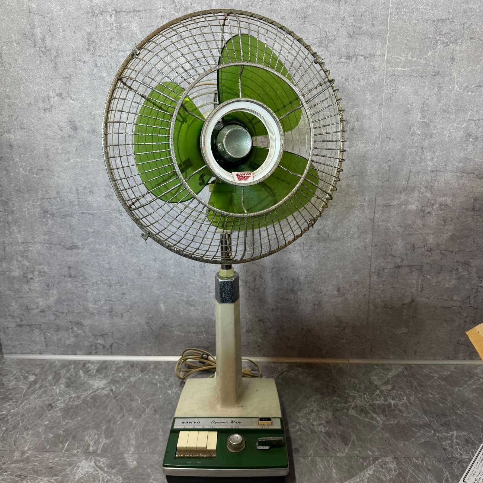 ジャンク品レトロ扇風機 希少】昭和レトロ ナショナル 扇風機 ブルー