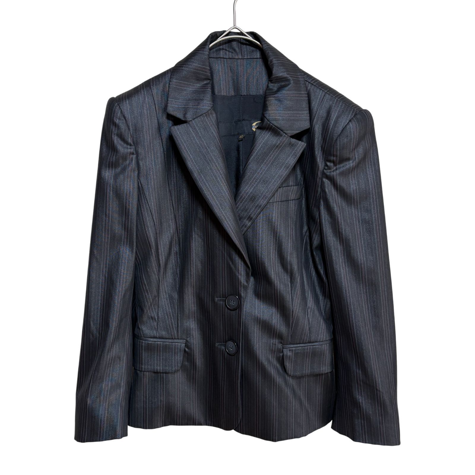 Just Cavalli ジャストカヴァリ テーラードジャケット ストライプ 黒 