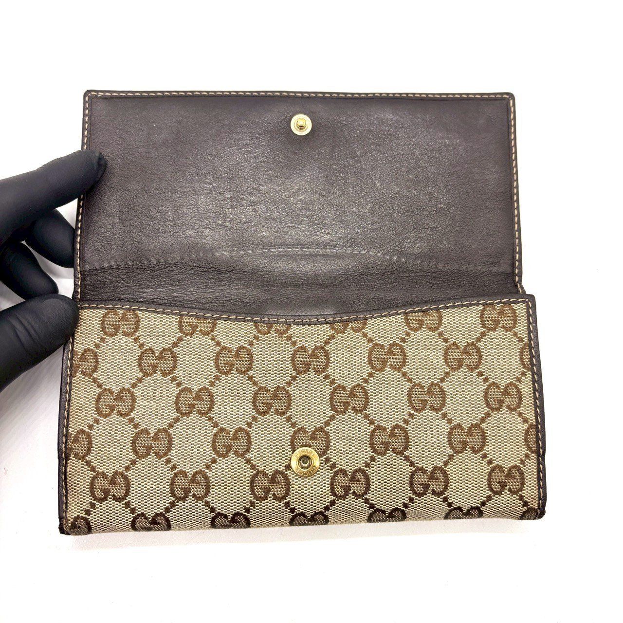 控えめに、品が宿る✨ GUCCI 長財布 インターロッキング GGキャンバス