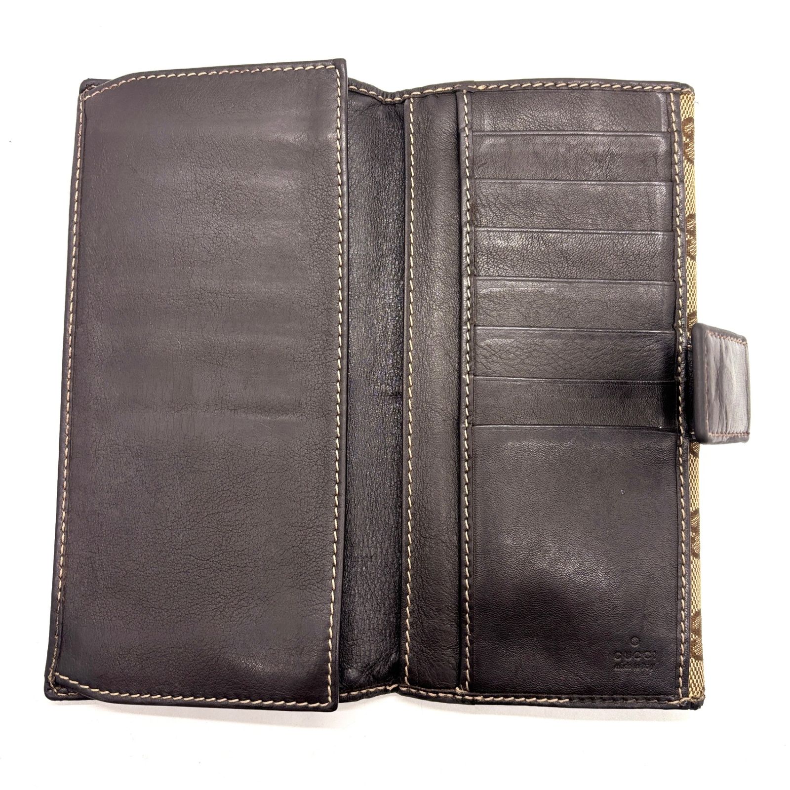 控えめに、品が宿る✨ GUCCI 長財布 インターロッキング GGキャンバス