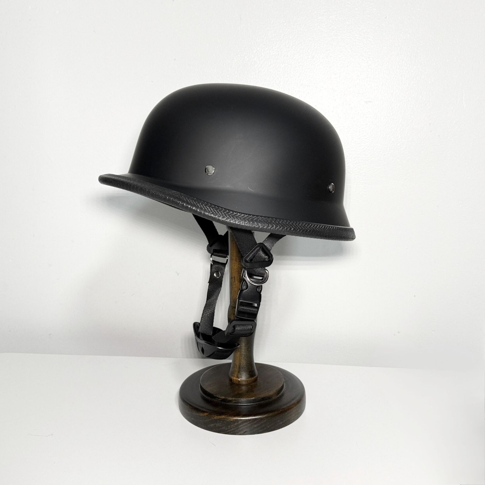 ナチヘル マットブラック ジャーマンスタイル ヘルメット スモール