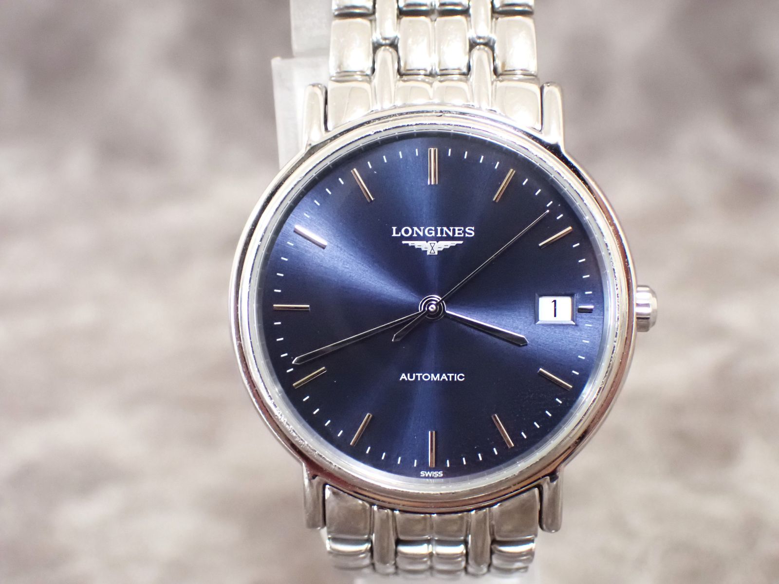 LONGINES ロンジン プレザンス L4 922 4 92 6 ブルー SS 自動巻き メンズ 腕時計