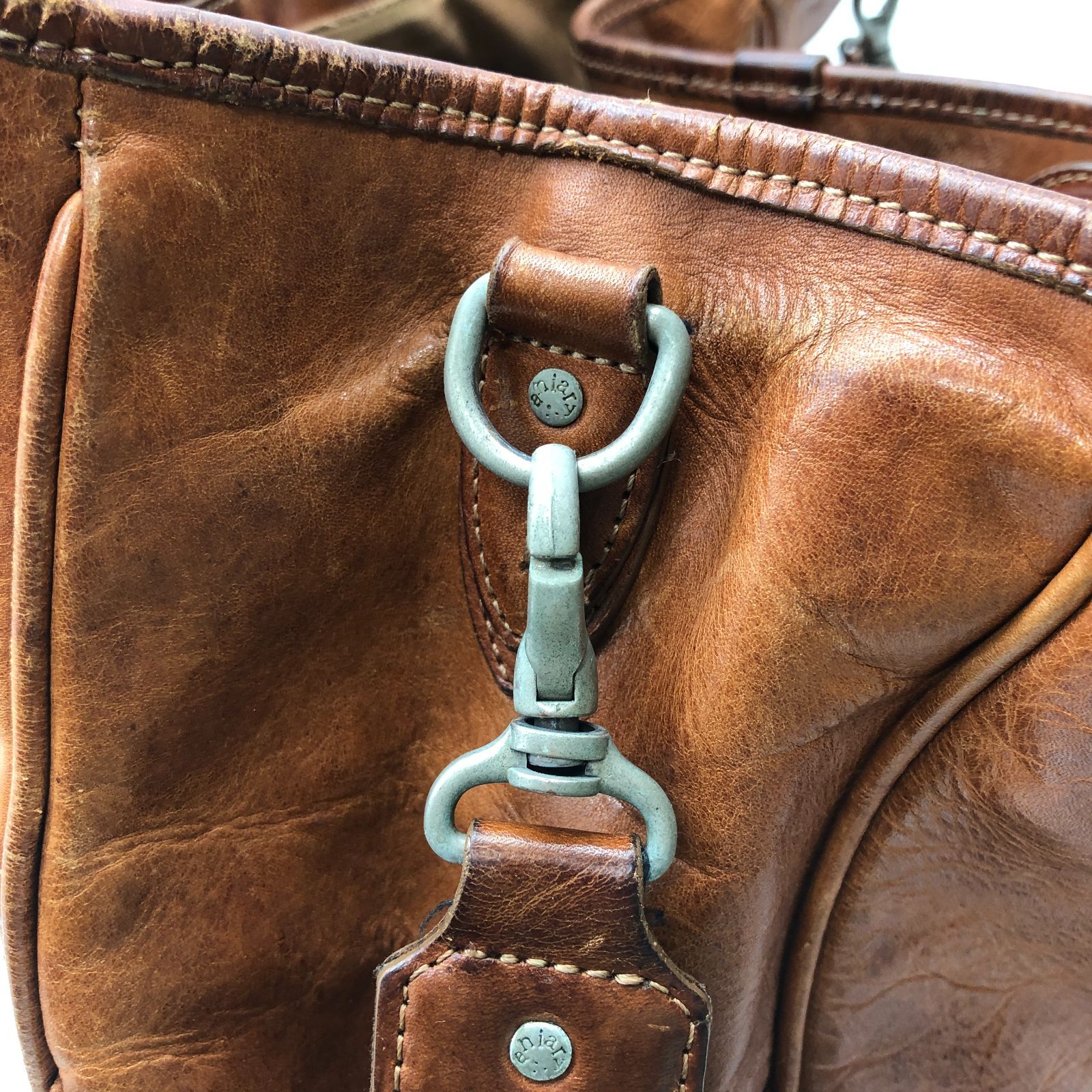 aniary レザー2wayバッグ トートバッグ ショルダーバッグ ヌメ革 