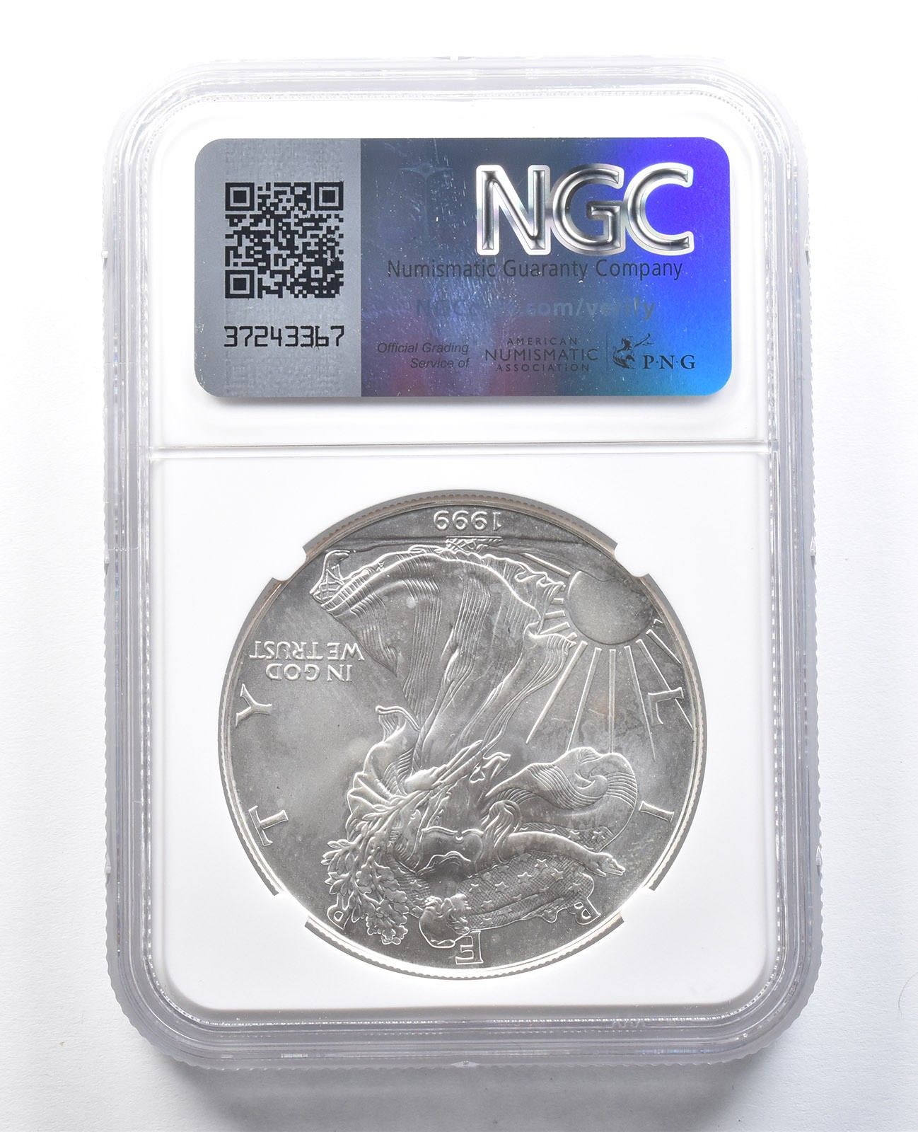 1999年 アメリカン シルバー イーグル ミント エラー リバース ス