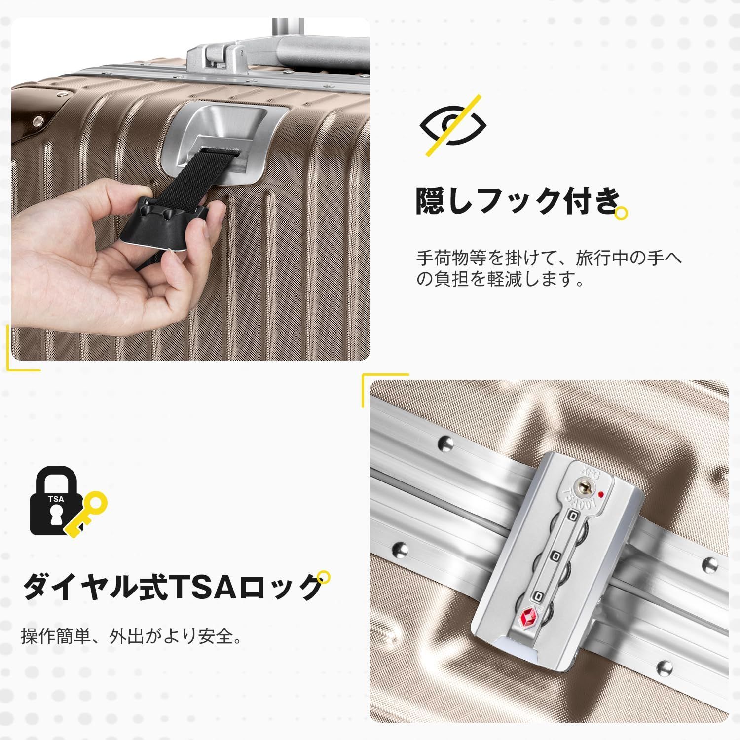 キャリーバッグ 機内持ち込み 多機能 超軽量 キャリーケース 大容量 乾湿分離ポケットつき 静音 アルミフレーム ダブルキャスター 耐衝撃 保護コーナーパッド付き 360度回転 スーツケース TSAローク搭載 旅行 ビジネス 出張 VARNIC 学生用キャ