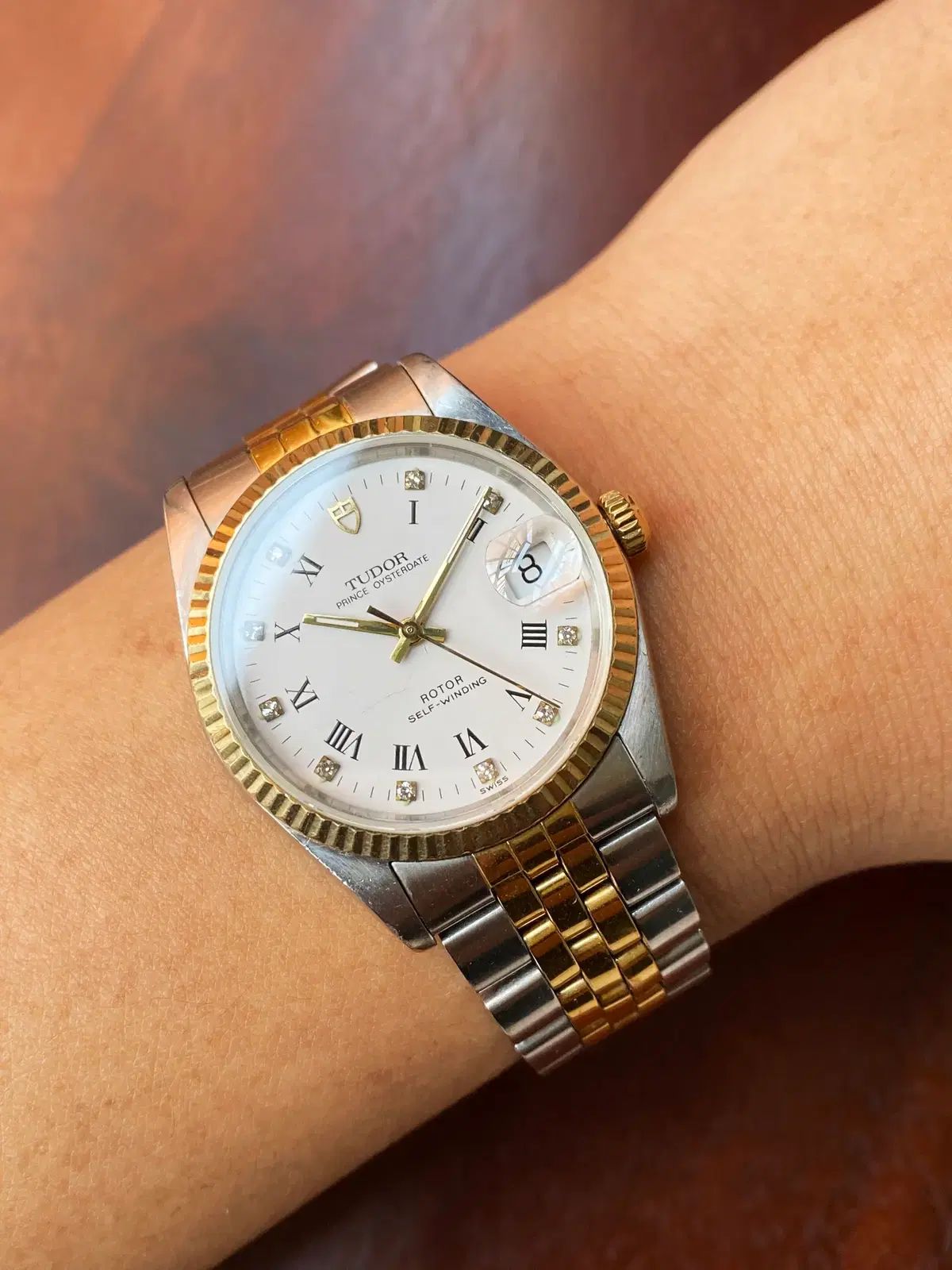  チューダー 74033 白のみ テンポイント スパイダーダイアル 羽織り 自動巻き時計 腕時計(アナログ)