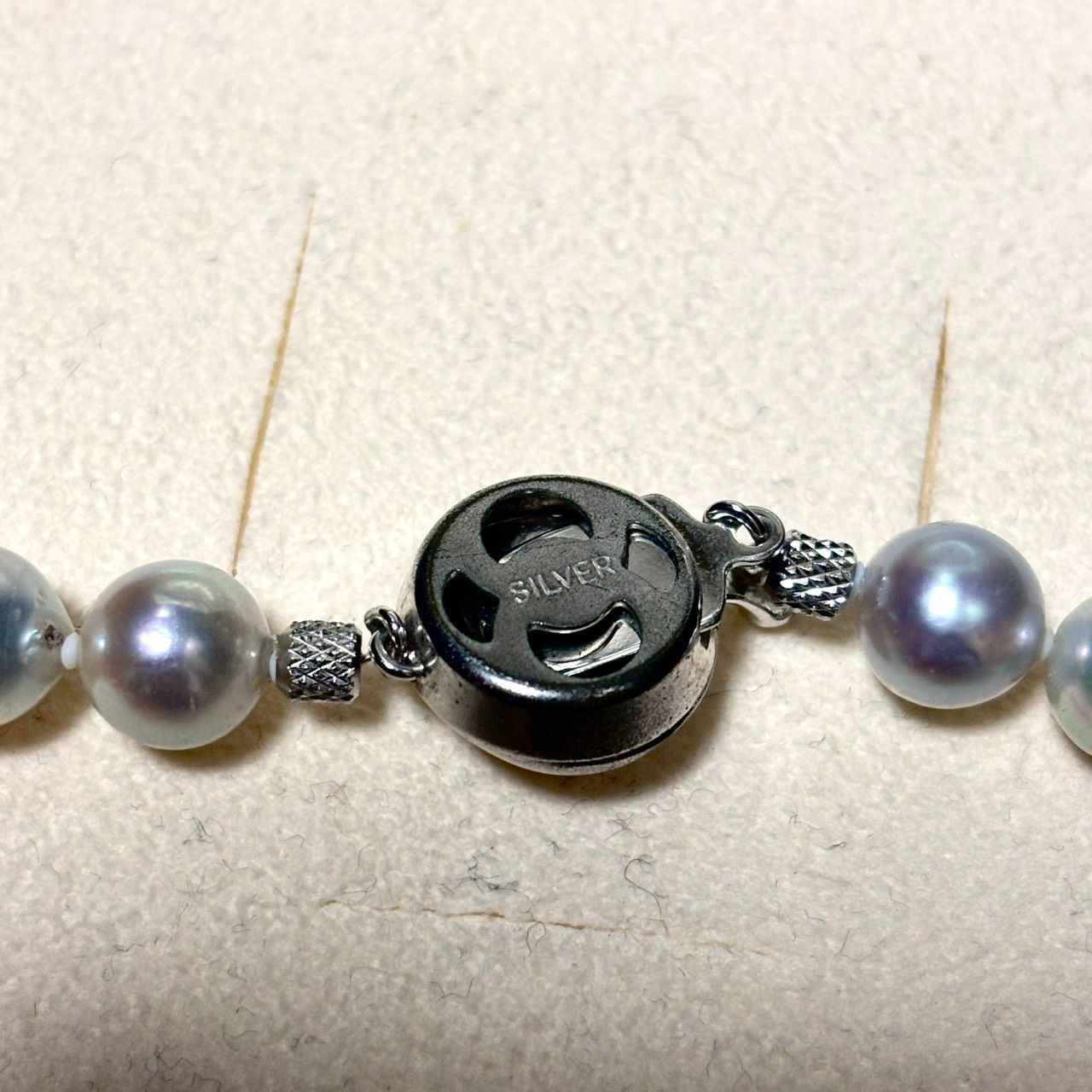 テリ強】あこや真珠 ブルーグレーパール ネックレス 約8mm-8.5mm テリ強】あこや真珠 ブルーグレーパール ネックレス 約8mm-8.5mm