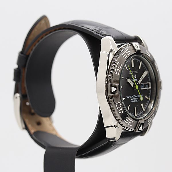  稼働 セイコー 5スポーツ 2N5258 7S36 00Y0 SS AT 自動巻 ブラック文字盤 メンズ腕時計 3642100 1KHT ABC18573 KMT アメカジ 自動巻き時計 腕時計(アナログ)