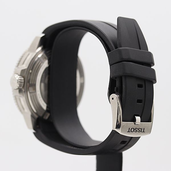  稼働 ティソ シースター T120407A SS AT 自動巻 ネイビー文字盤 メンズ腕時計 0059400 1ERT ABC18581 KMT ストリート系 自動巻き時計 腕時計(アナログ)