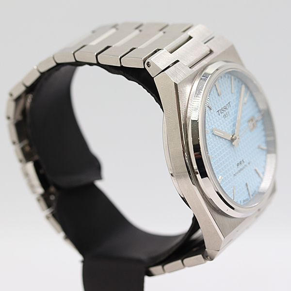  保 稼働 ティソ PRX パワーマチック80 T137407A AT 裏スケ アイスブルー文字盤 メンズ腕時計 8849500 2ANT MST ABC18522 モノトーン 自動巻き時計 腕時計(アナログ)
