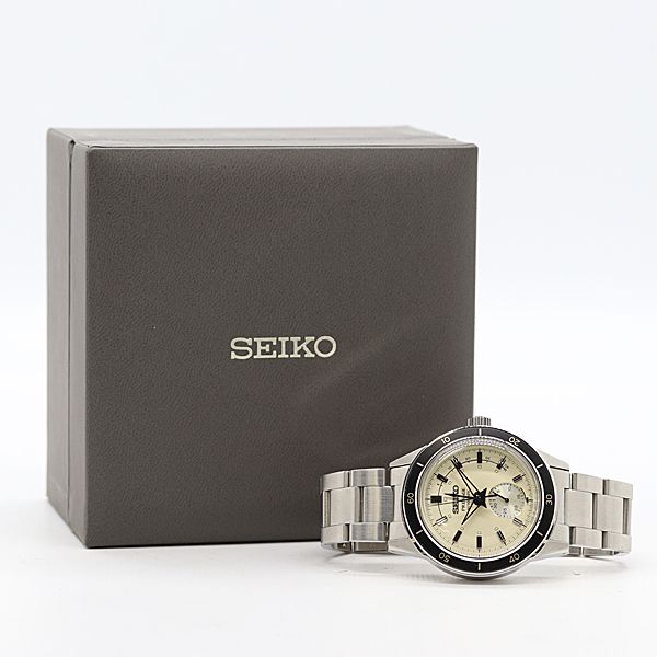  稼働 セイコー プレサージュ 4R57 00T0 SARY209 AT 自動巻 スモセコ 黄文字盤 メンズ腕時計 8870400 2DIT ABC18600 KMT セレモニー 自動巻き時計 腕時計(アナログ)
