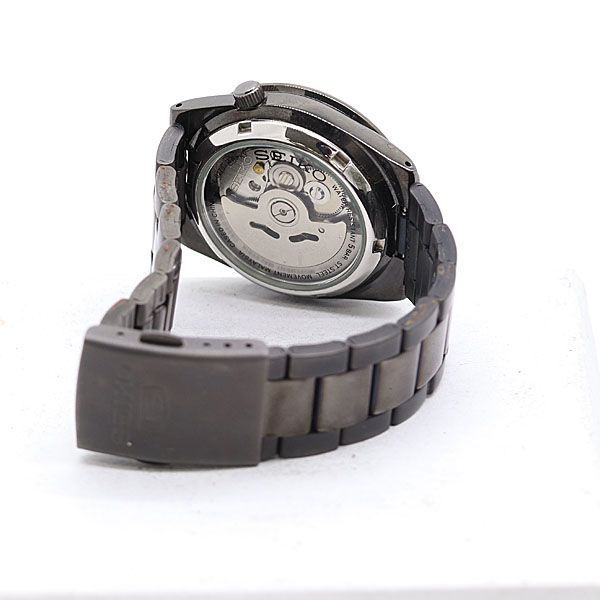  保 稼働 セイコー5 7S26 02T0 AT 自動巻 裏スケ ブラック文字盤 メンズ腕時計 2000000 2NBG MTY ABC18624 ジョガーパンツ 自動巻き時計 腕時計(アナログ)