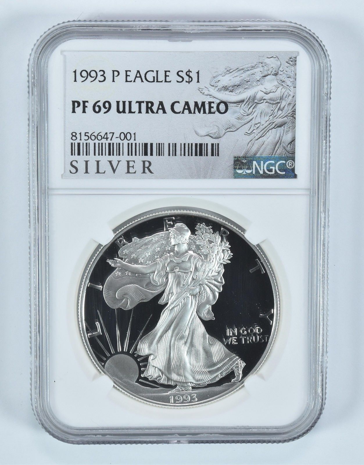 1993-P アメリカン シルバー イーグル PF69 UCAM NGC シルバー ラベル