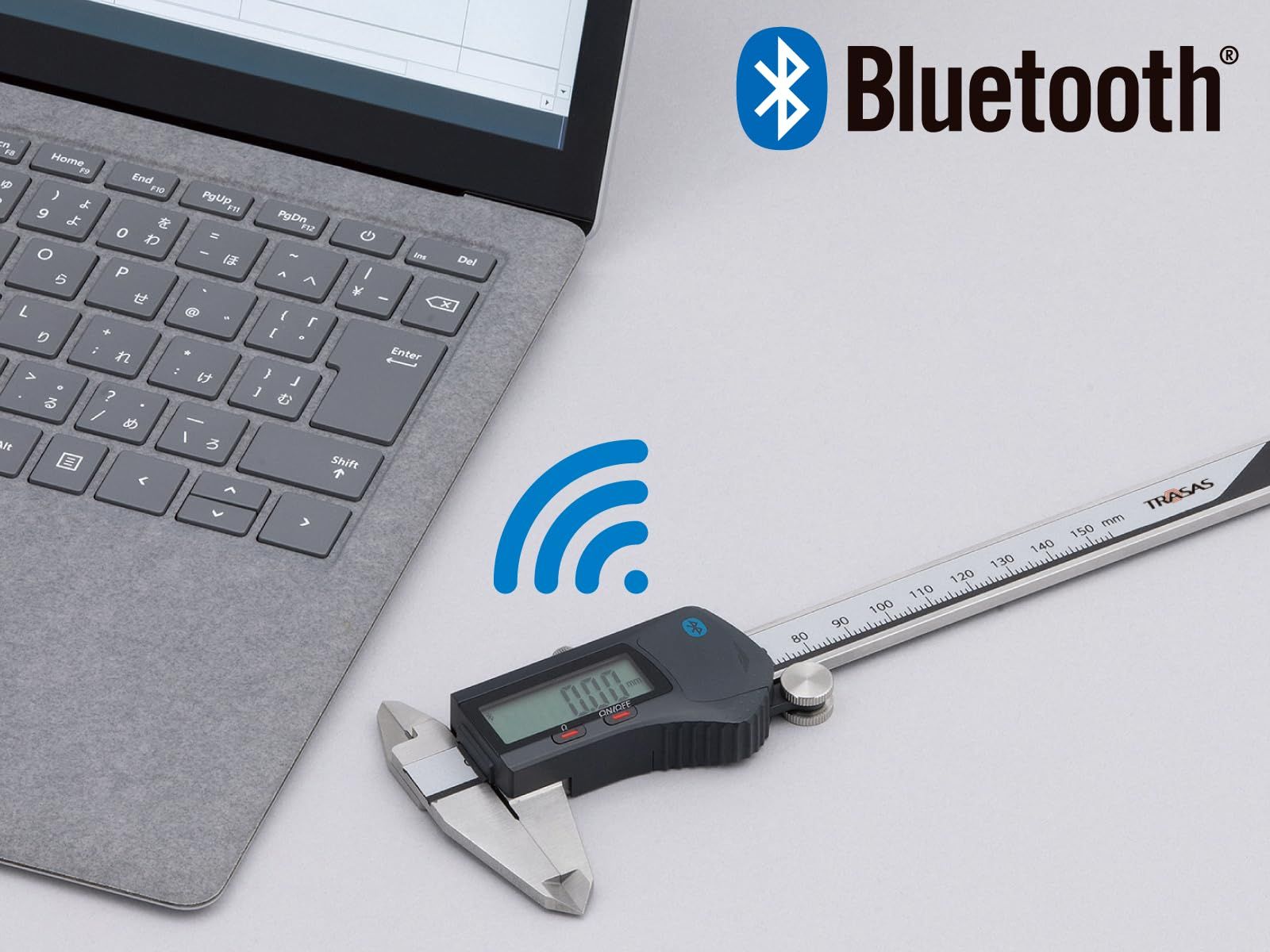  KTC 京都機械工具 デジタルノギス 測定範囲0－150 mm 無線モデル 測定値をBluetooth通信で端末に送信 入力 GNN 15 その他 計測 検査