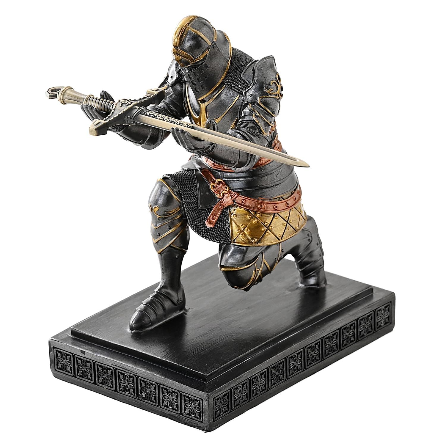 HDMbigmi キングスガード ナイトペンホルダー ペンスタンド デスクオーガナイザーとアクセサリー 樹脂鉛筆ホルダー ギフトに オフィスや自宅のデスクオーガナイザーに素敵なレターオープナー付き 鉄