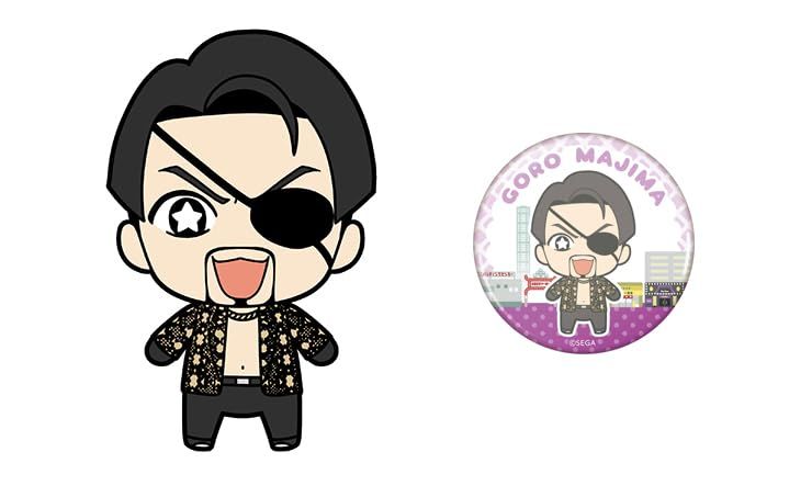 龍が如く ぬいぐるみ＆缶バッジセット 真島 吾朗