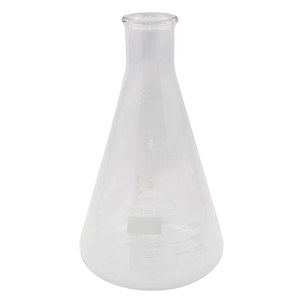 SCHOTT DURAN 厚三角フラスコ 2000 mL 3 6128 07