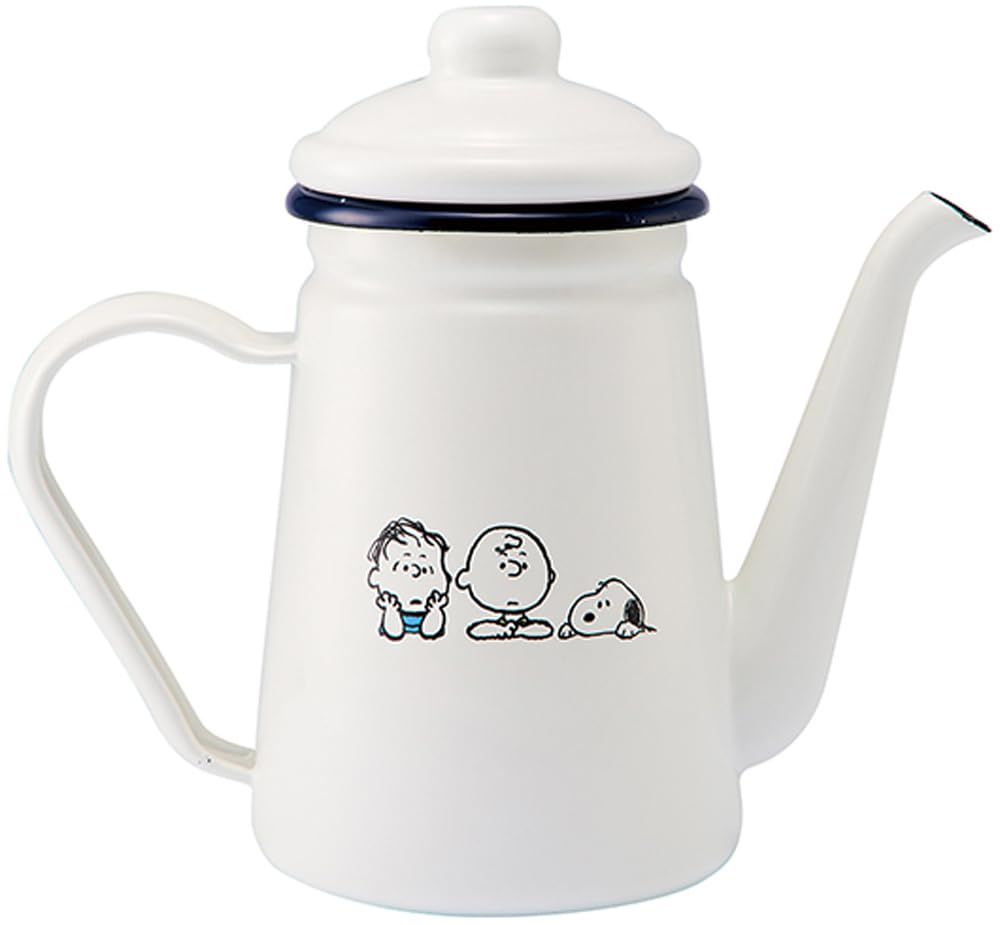 豊琺瑯 PEANUTS ホーローカフェポット ホワイト サイズ 約W 21.5 D 11 H 19.5 SNJ-2305